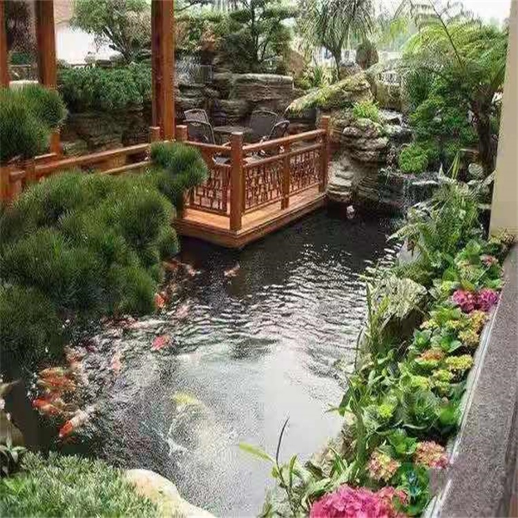 遂溪大型庭院假山鱼池景观设计